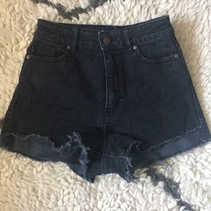 Lee High Waist Black Shorts